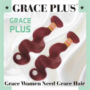 china Yuzhou hair factory, original 100% unprocessed virgin graceful peruvian human hair extensions color 99J